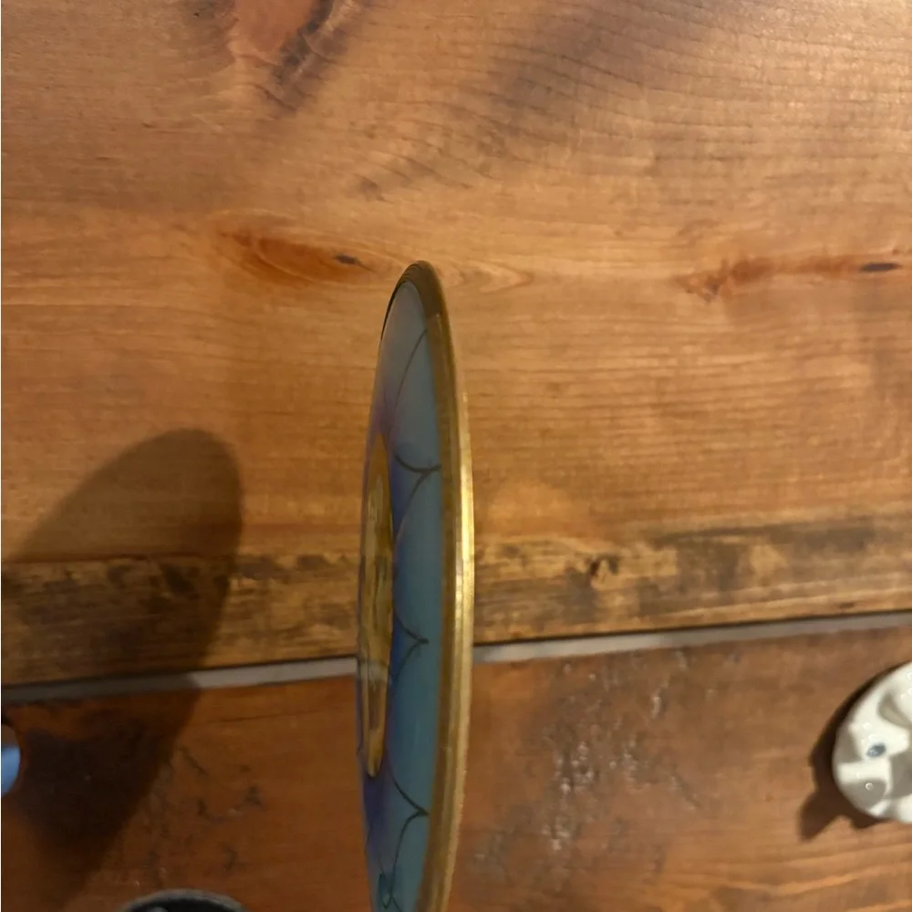 Vintage Brass Handheld French Design Mirror